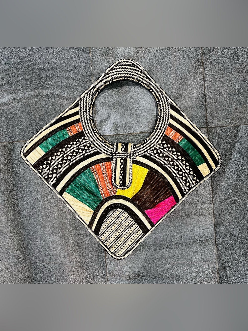 Handcrafted Colombian Caña Flecha Diamond Purse Handbag